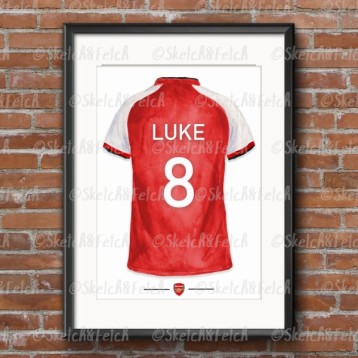 A3 Personalised Football Shirt Print