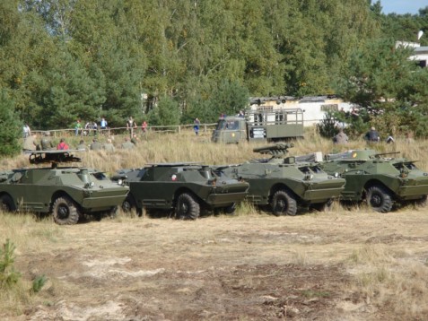 Tank Driving with a BMP in the Area of Magdeburg