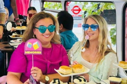 'Here We Go Again' London Afternoon Tea Bus with Prosecco for Two