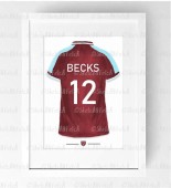 A3 Personalised Football Shirt Print