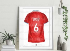 A3 Personalised Football Shirt Print