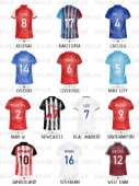 A3 Personalised Football Shirt Print