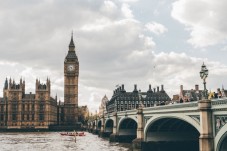 Vintage London double-decker bus tour and cruise