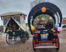 Horse drawn carriage ride with Prosecco and strawberries