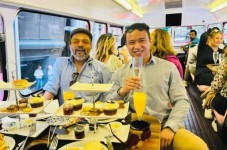 'Here We Go Again' London Afternoon Tea Bus with Prosecco for Two